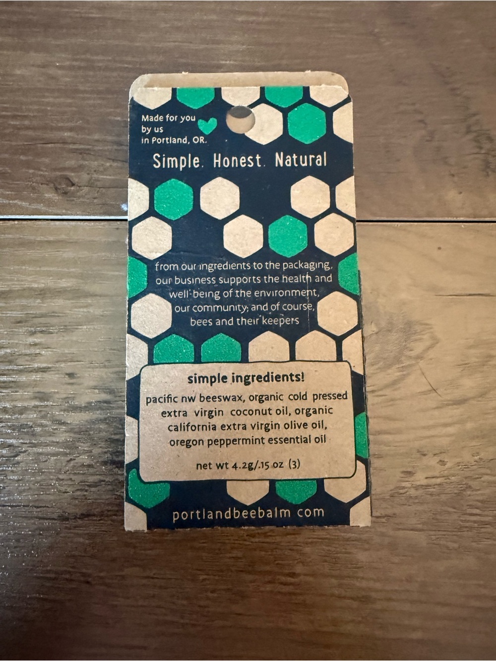 Oregon Mint Lip Balm Trio - Natural Green Packaging - Picture 2 of 2